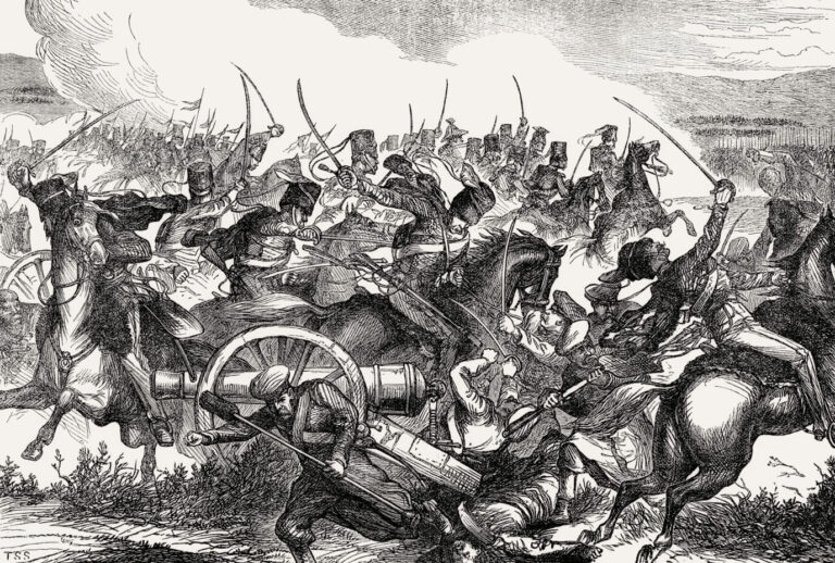 Britische Kavallerie kämpft im Krimkrieg: Preußen ließ sich nicht zum Kriegseintritt drängen.