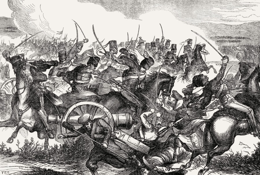 Britische Kavallerie kämpft im Krimkrieg: Preußen ließ sich nicht zum Kriegseintritt drängen.