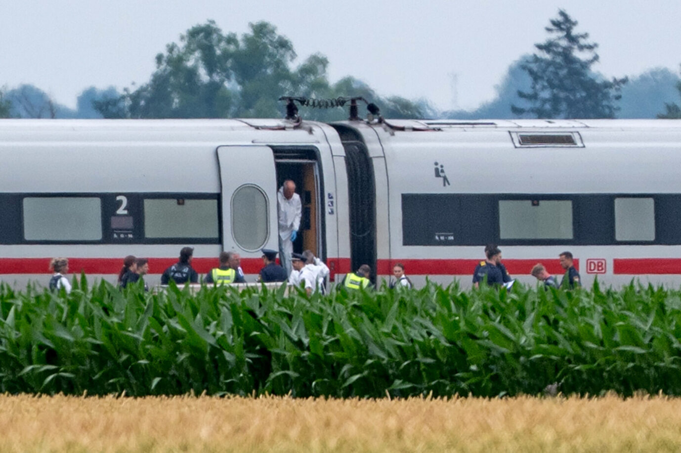 In diesem ICE speilten sich schreckliche Szenen ab. Ein Syrer attackierte vier Menschen mit einer Axt und einem Hammer. Foto: picture alliance/dpa | Armin Weigel