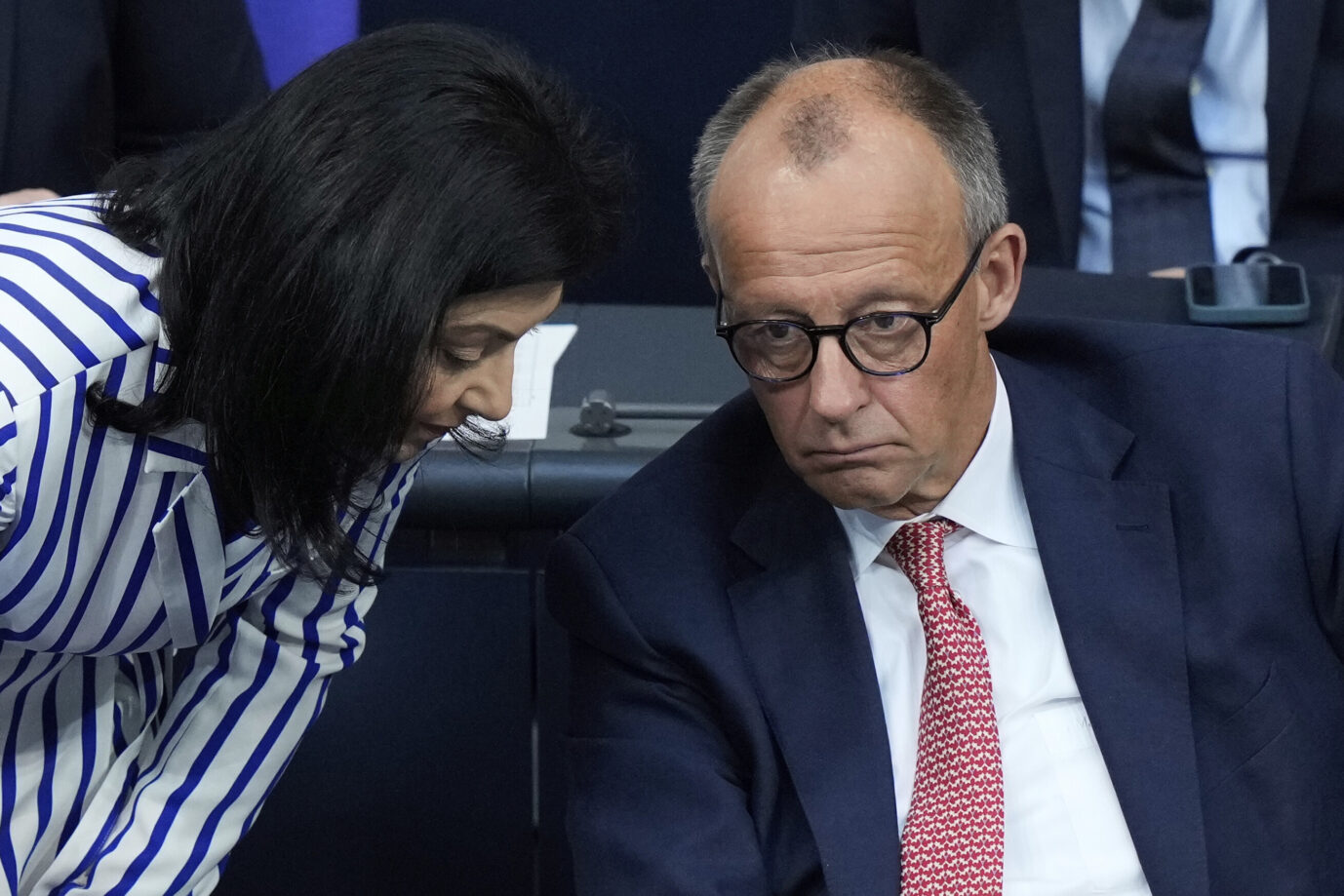Das Bild zeigt Katherina Reiche und Friedrich Merz von der CDU.