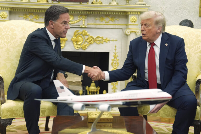 Donald Trump und Nato-Chef Rutte heute in Washington.