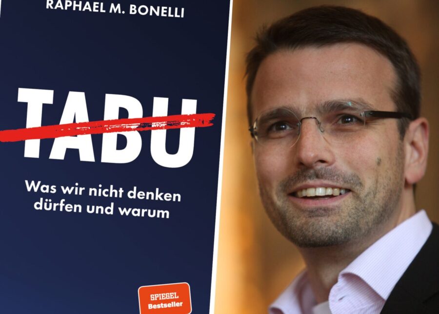 Buchtitel „Tabu. Was wir nicht denken dürfen und warum“. Neurowissenschaftler, Psychiater, Leiter und Gründer des Instituts für Religiosität in Psychiatrie und Psychotherapie (RPP) und Bestsellerautor Raphael Bonelli. Fotos: privat