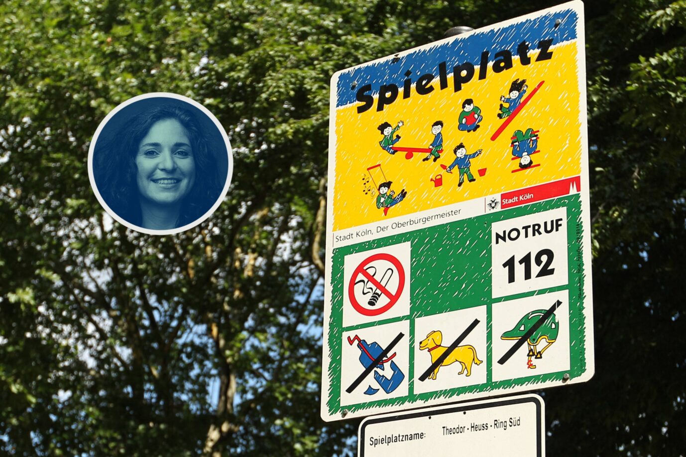 Spielplatz-Schild in Köln