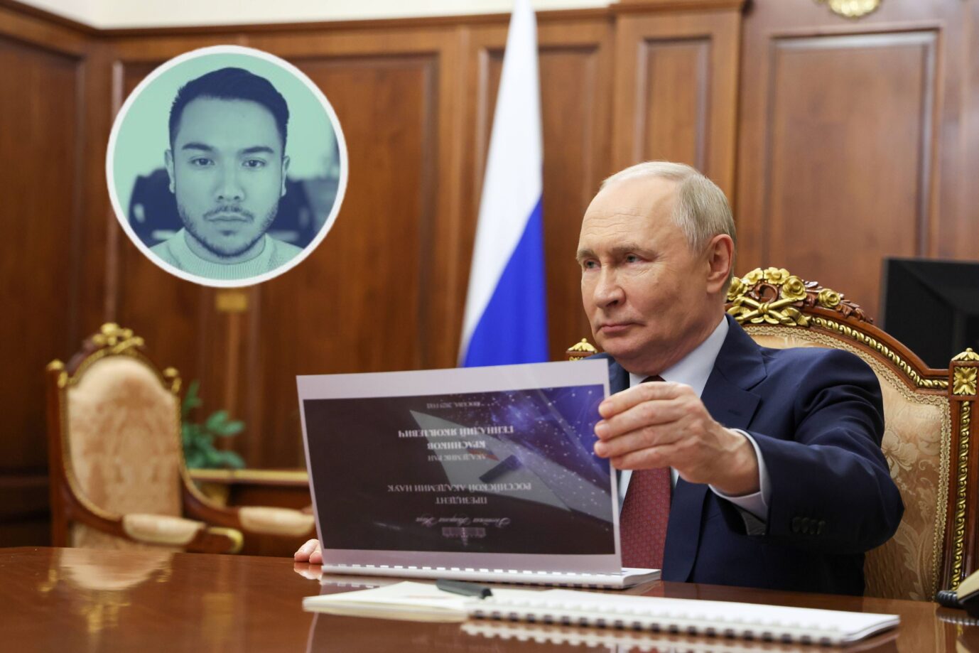 Das Bild zeigt den Präsidenten von Rußland, Wladimir Putin. Er und Trump bekriegen sich inzwischen öffentlich.