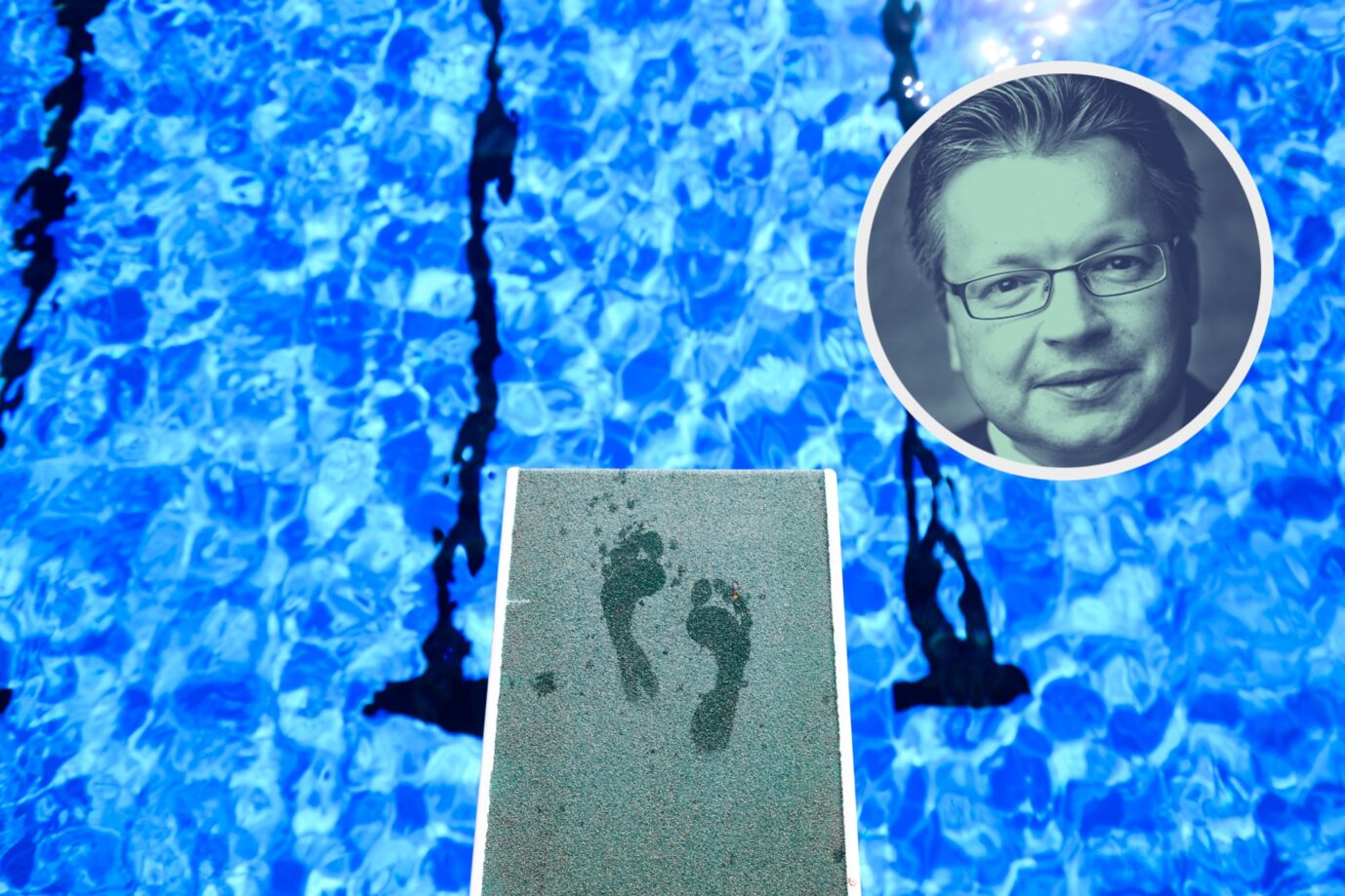 Ein Sprungbrett ins Schwimmbad: Da muß man sich auf einiges gefaßt machen. Jüngst sorgte ein Freibad-Plakat für Propagandavorwürfe. (Themenbild/Symbolbild/Collage)