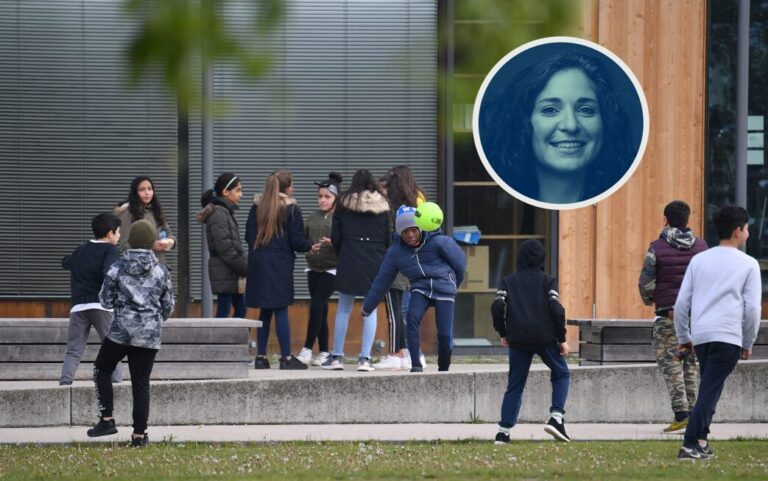 Migrantenkinder in der Schulpause: Eine Obergrenze kommt zu spät.