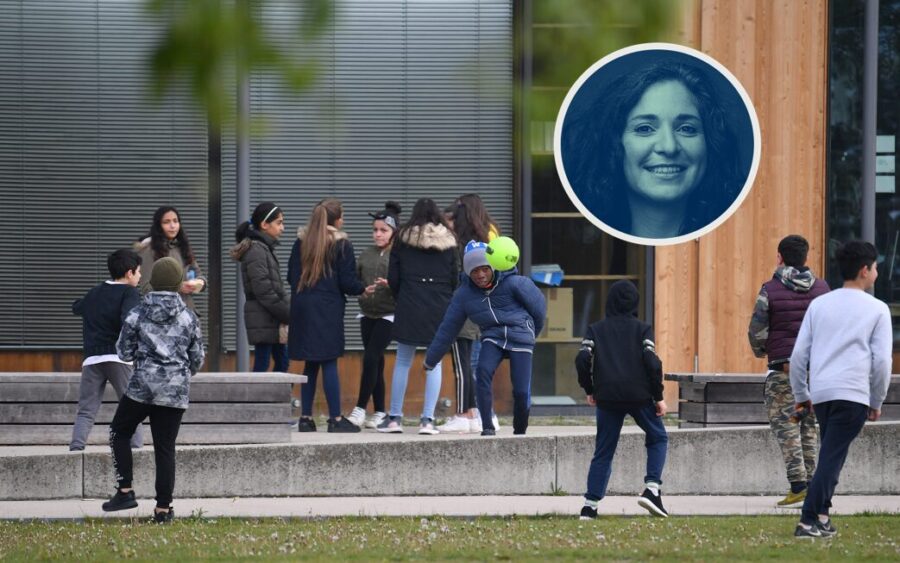 Migrantenkinder in der Schulpause: Eine Obergrenze kommt zu spät.