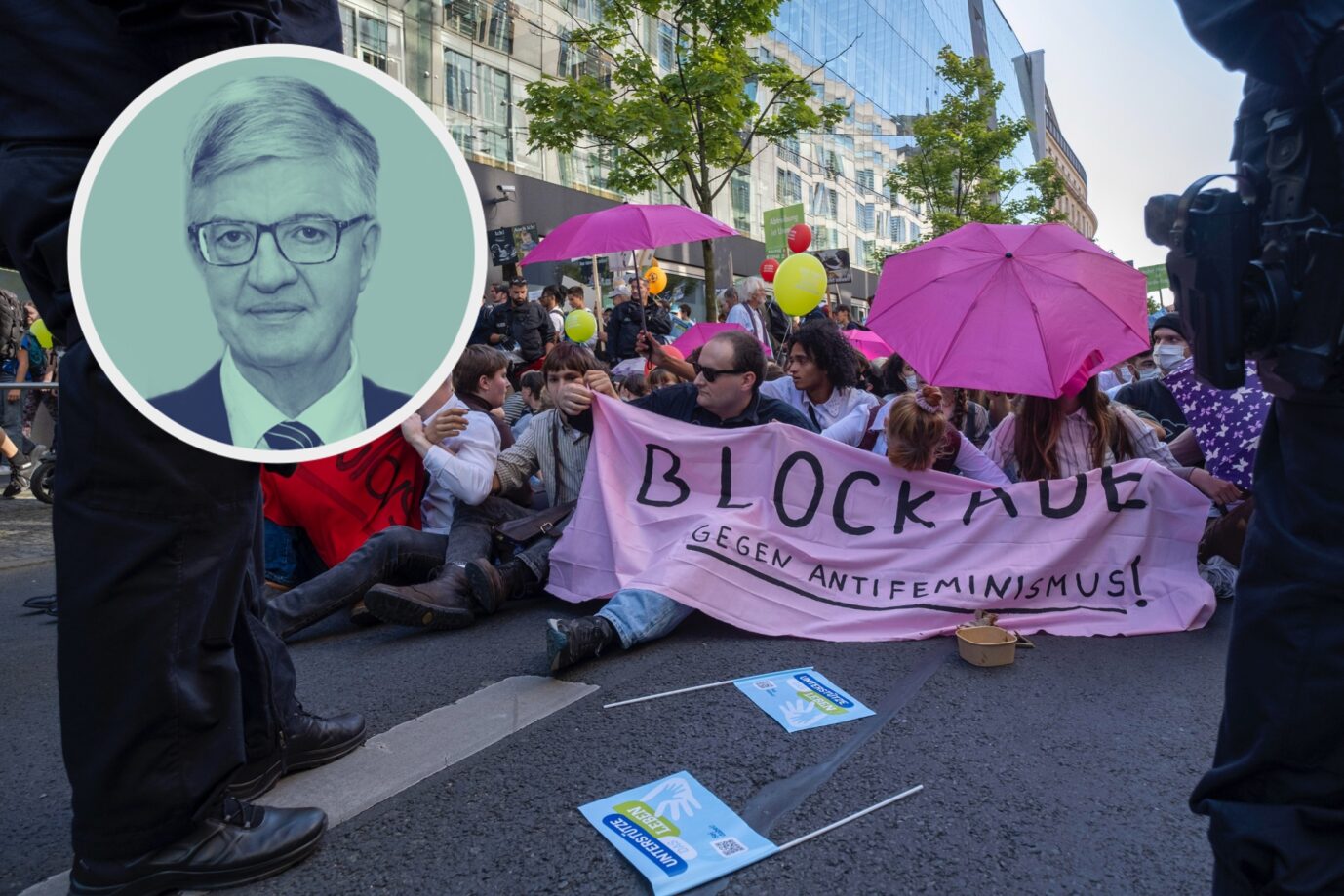 Ein Protest gegen den „Marsch für das Leben“ in Berlin: Kulturkampf heißt, den Gegner in die Defensive zu drängen. (Themenbild/Collage)