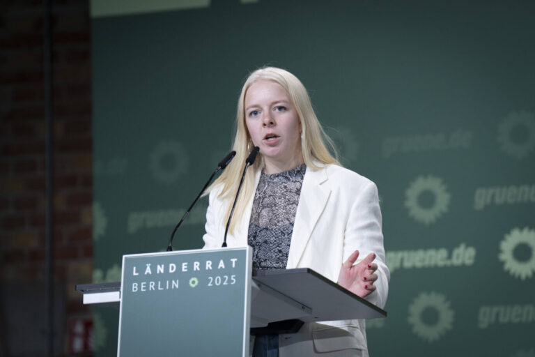 Bündnis 90/Die Grünen, Länderrat, Jette Nietzard Bündnis 90/Die Grünen, Länderrat, WECC, Berlin, Jette Nietzard Berlin Berlin GER *** Bündnis 90 Die Grünen, Länderrat, Jette Nietzard Bündnis 90 Die Grünen, Länderrat, WECC, Berlin, Jette Nietzard Berlin Berlin GER