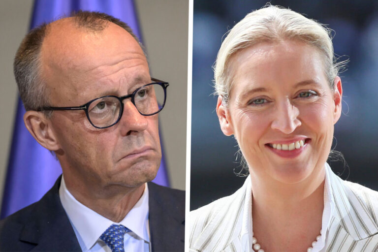 Bundeskanzler Friedrich Merz (CDU) und AfD-Chefin Alice Weidel: Näher beieinander, als es ihnen lieb ist? (Themenbild/Collage)