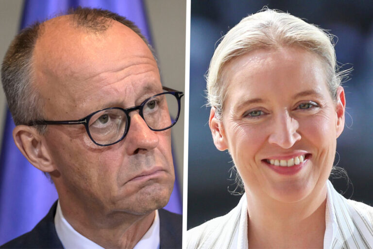 Bundeskanzler Friedrich Merz (CDU) und AfD-Chefin Alice Weidel: Näher beieinander, als es ihnen lieb ist? (Themenbild/Collage)
