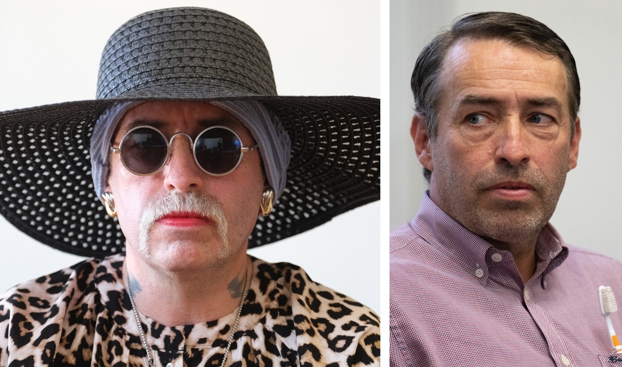 Ein und derselbe Rechtsextremist: Liebig vor Gericht – im August 2024 als Sven (rechts) und im Juli 2025 als Marla-Svenja.