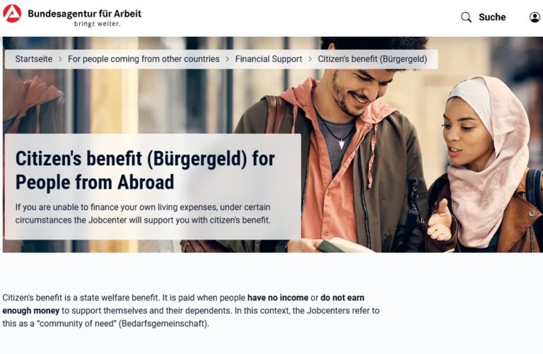 "Bürgergeld für Menschen aus dem Ausland": So wirbt die Bundesagentur weltweit um Leistungsempfänger. Screenshot: JF