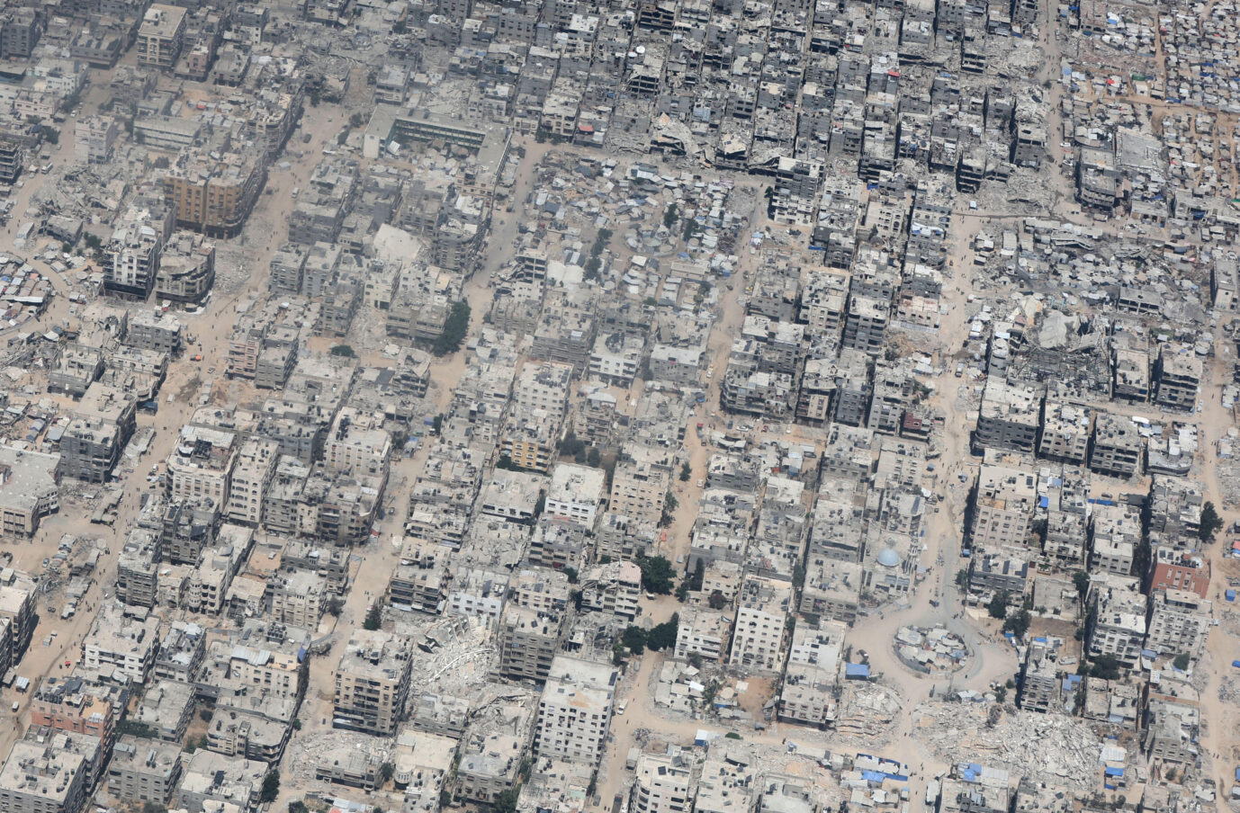 Blick auf Gaza aus der Luft