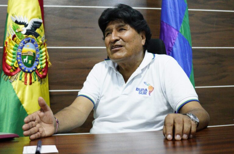 Inszenierte sich immer noch wie ein Machthaber: Ex-Präsident Evo Morales am Tag vor der Wahl.