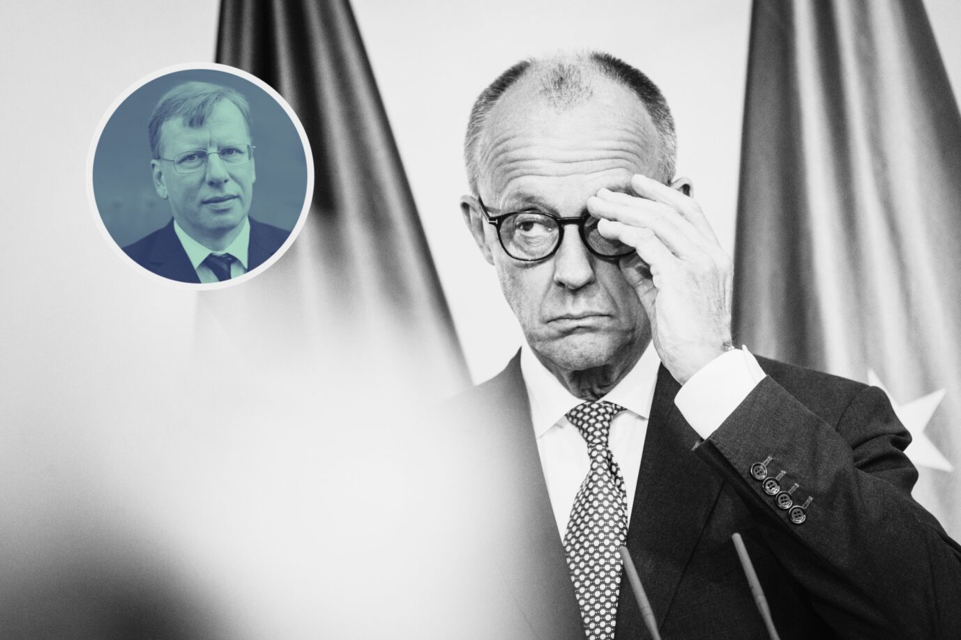 Das Bild zeigt den Bundeskanzler Friedrich Merz von der CDU. Es gibt aktuell in Deutschland eine Diskussion über die Staatsräson.