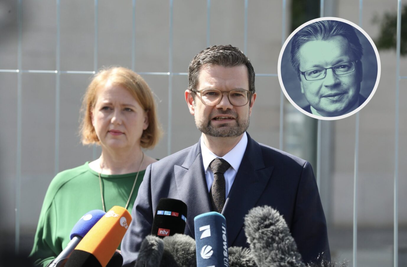 23.08.2023, Familienministerin Lisa Paus und Justizminister Marco Buschmann äußern sich nach der Kabinettssitzung zum Selbstbestimmungsgesetz