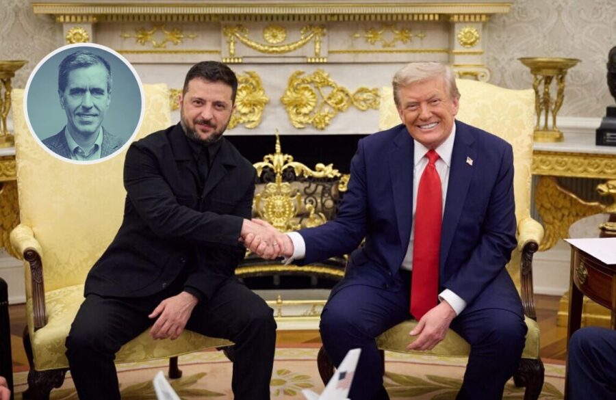 Ukraine-Krieg: Auch wenn US-Präsident Donald Trump (r.) mit dem ukrainischen Präsident Wolodymyr Selenskyj verhandelt, der Krieg geht weiter.