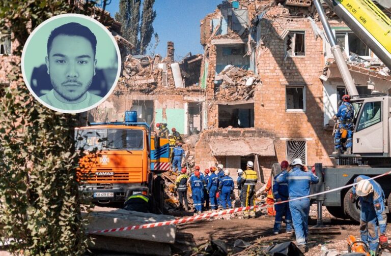 Ukraine-Krieg: Am nächsten Morgen sind die Spuren des Luftangriffs in Kiew zu sehen.