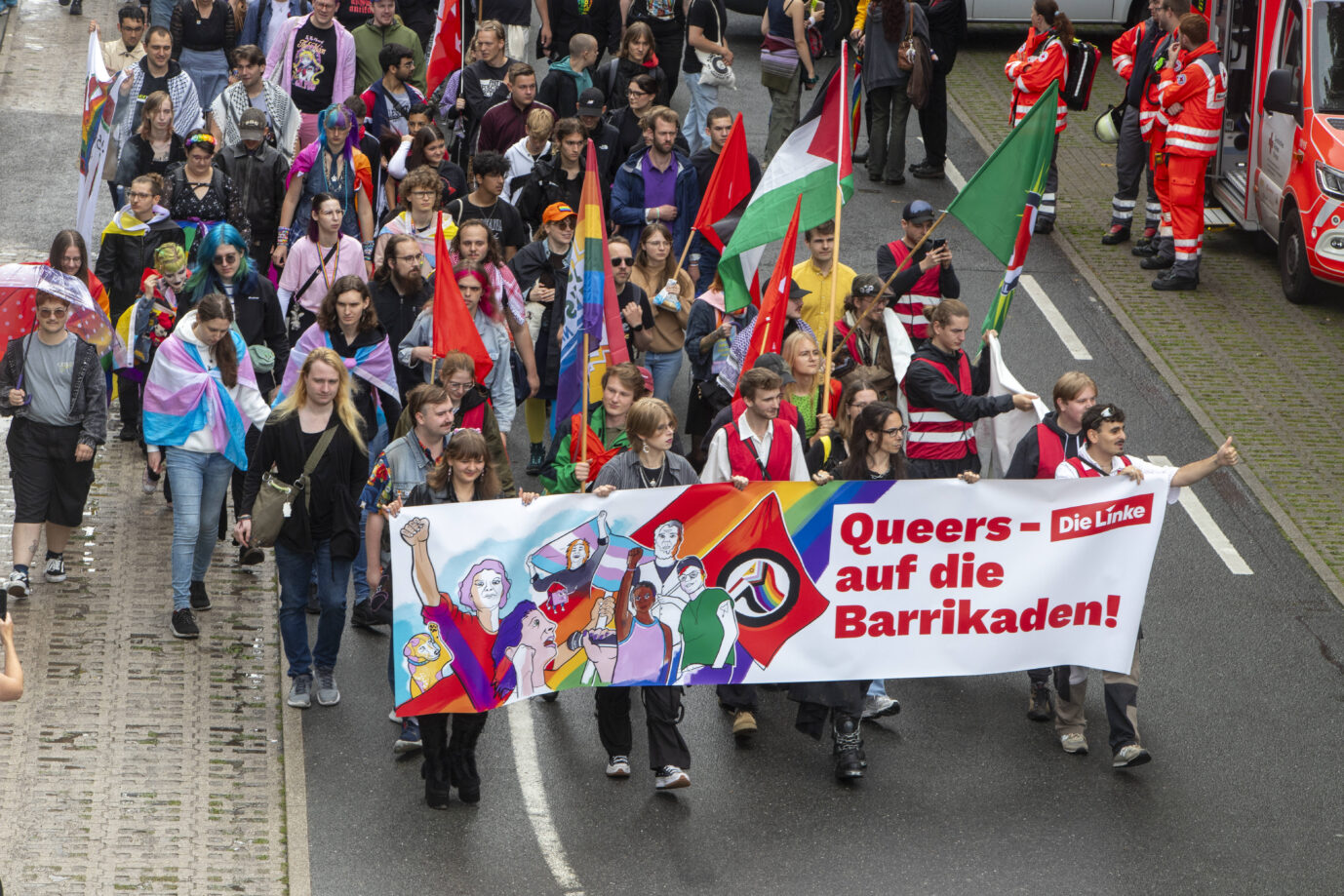 Die Linkspartei auf einem Christopher Street Day in Essen: Ihre Genossen im Südwesten wollen mit Trans-Themen punkten. (Themenbild)