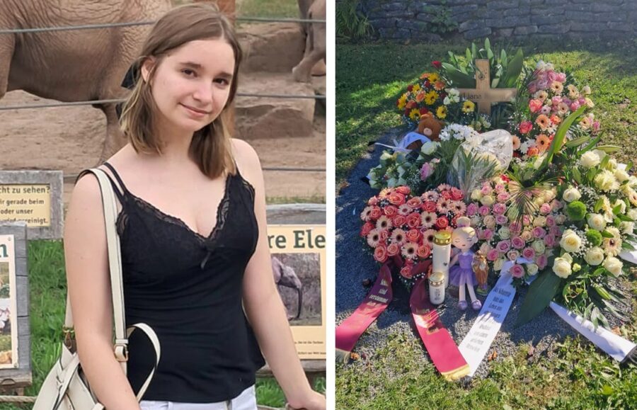 Liana K. wurde mit 16 Jahren von einem Iraker aus dem Leben gerissen. Ihr frisches Grab schmücken Kränze und Blumen.