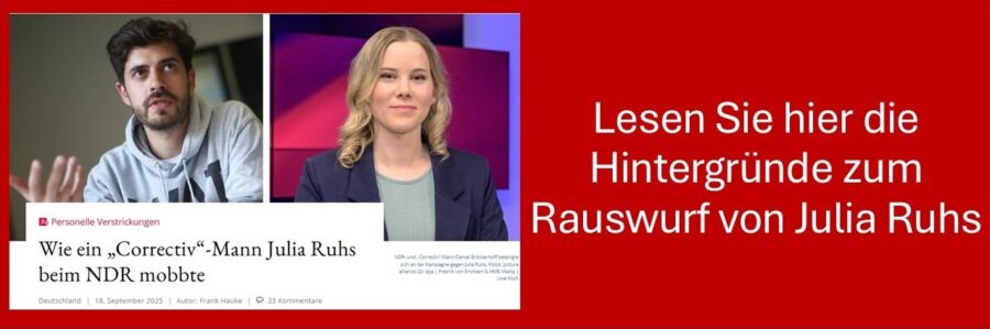 HIntergründe zum Rauswurf von Julia Ruhs beim NDR