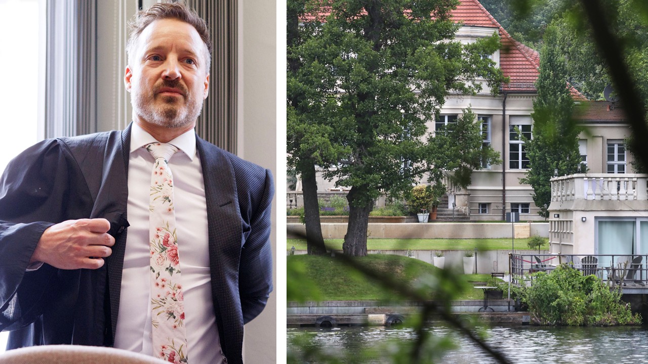 Warnung an Correctiv: Rechtsanwalt Carsten Brennecke und die Villa Adlon, in der das „Potsdamer Treffen“ stattfand.