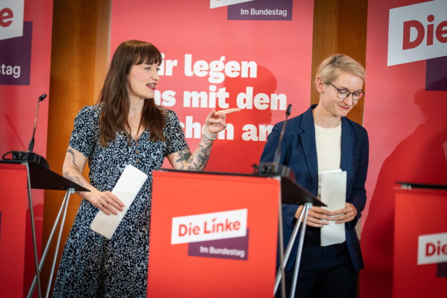 Linken-Frontfrauen Heidi Reichinnek und Ines Schwerdtner