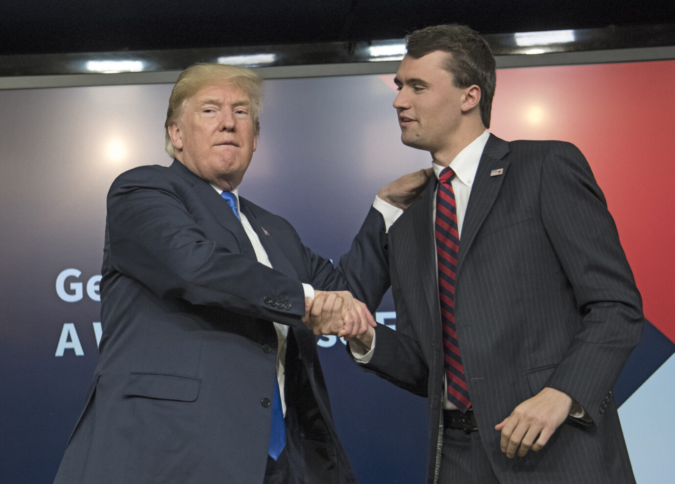 File Photo: 22 March 2018 - Charlie Kirk, Founder and Executive Director of Turning Point USA, after interviewing United States President Donald J. Trump at the Generation Next Summit at the White House in Washington, DC on Thursday, March 22, 2018. Photo Credit: Ron Sachs/CNP/AdMedia