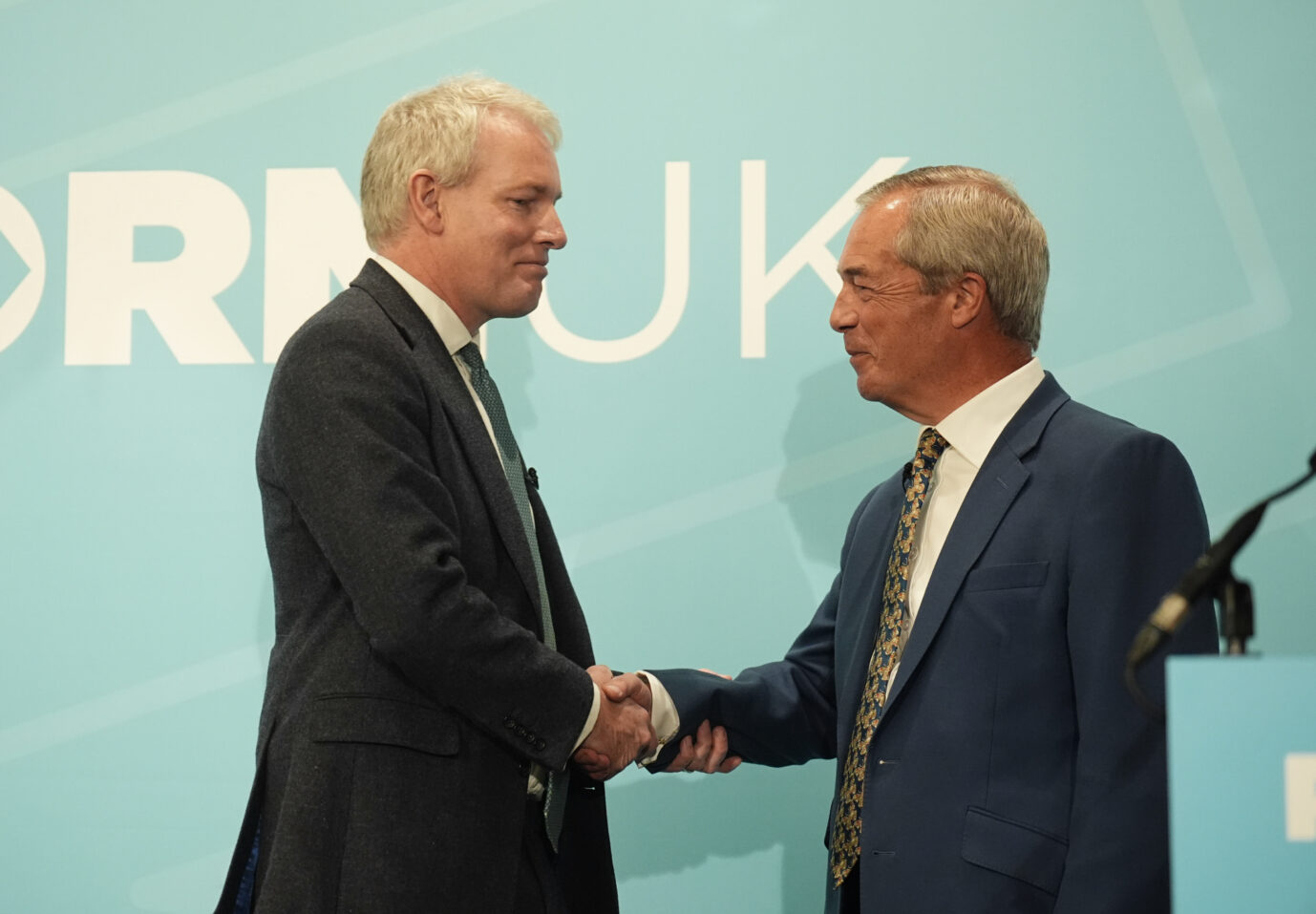 Ex-Tory Danny Kruger (l.) und Reform-UK-Chef Nigel Farage: Ein prominenter Wechsel. (Themenbild)