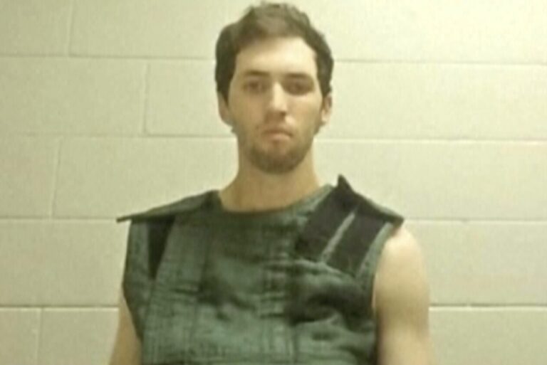 Tyler Robinson am gestrigen Dienstag bei einer virtuellen Verhandlung im Gefängnis in Utah.