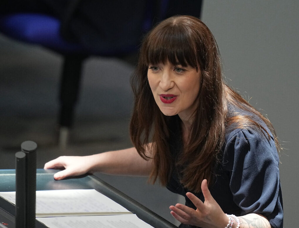 Tritt nach der Wahl der neuen Verfassungsrichter gegen die Union: Linken-Chefin Heidi Reichinnek. Foto: picture alliance/dpa | Michael Kappeler
