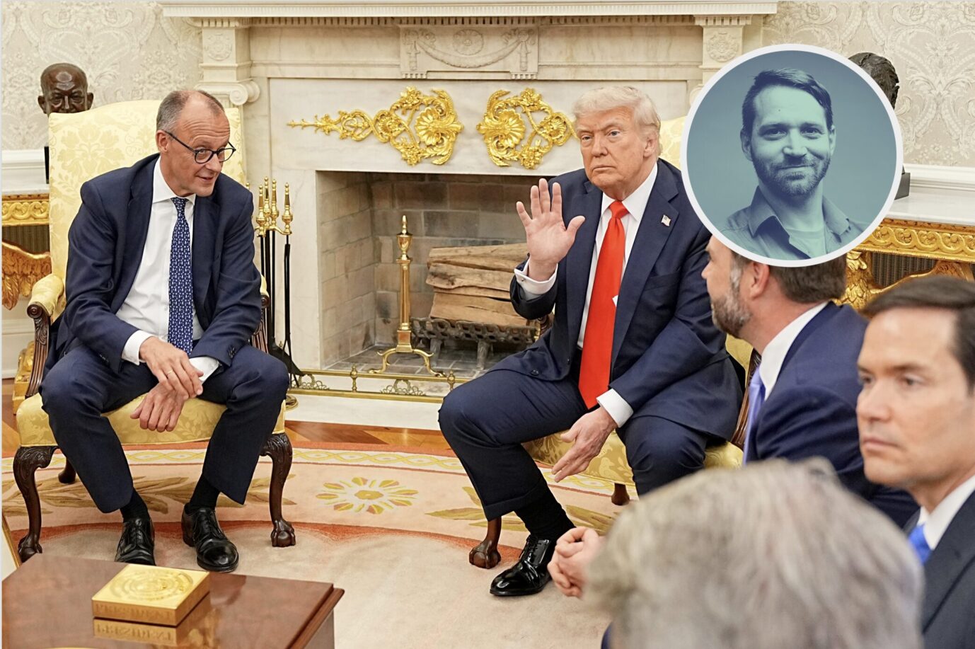 Bundeskanzler Merz und US-Präsident Trump: Das Verhältnis ist gut. Foto: picture alliance/dpa/dpa Pool | Michael Kappeler. Wer sitzt am längeren Hebel.