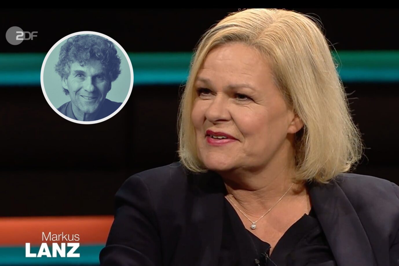 Ex-Innenministerin Nancy Faeser am Dienstag bei Markus Lanz