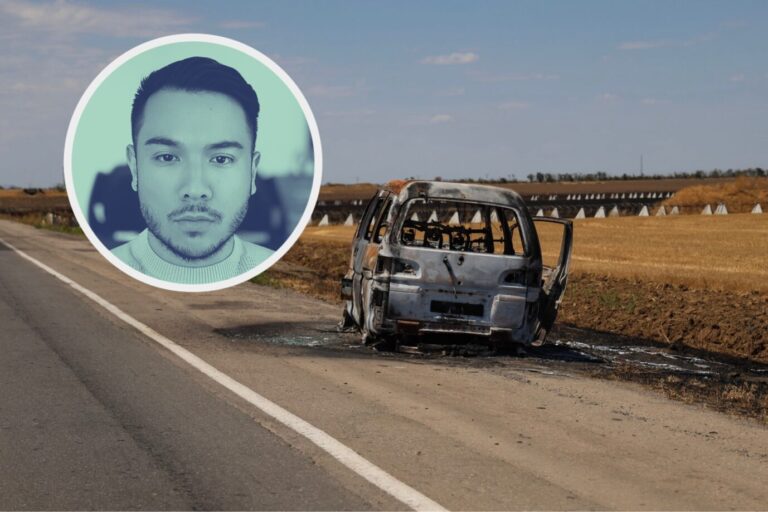 Schnellstraße nach Cherson in Frontnähe: Russische Drohnen stürzen sich in der Ukraine auf alles, was sich bewegt. (Themenbild/Collage)