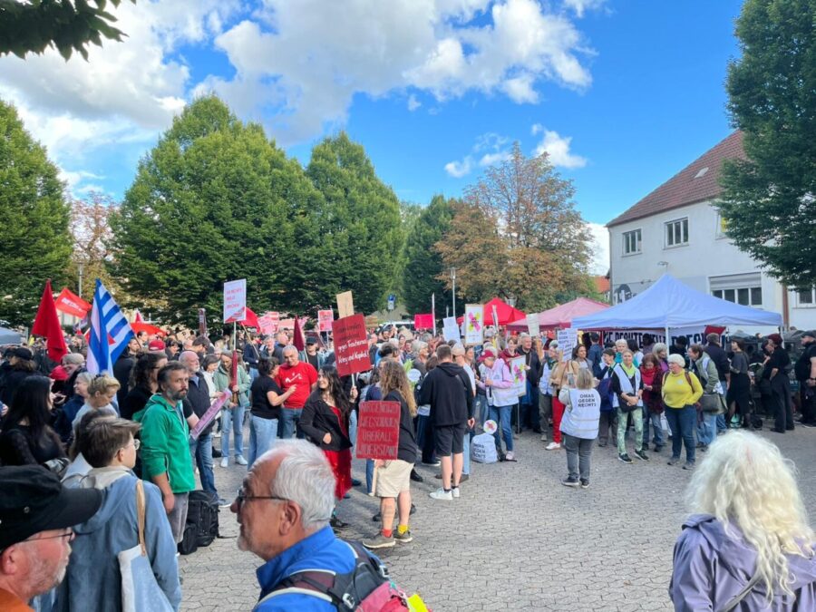 Linksjugend, Gewerkschaften, Omas gegen Rechts: Sie alle mobilisieren gegen das Rededuell in Tübingen. Foto: JF