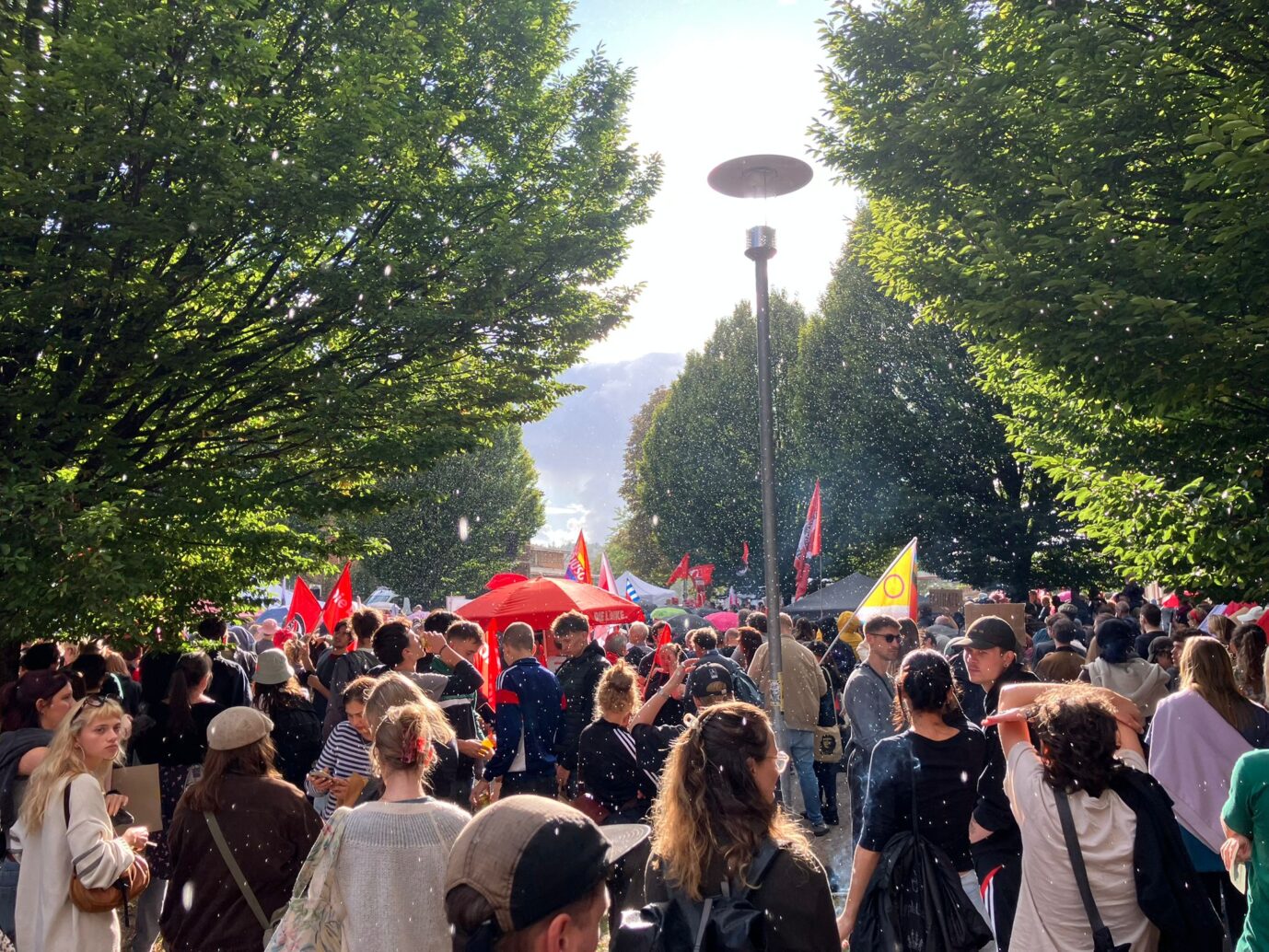 Linksjugend, Gewerkschaften, Omas gegen Rechts: Sie alle mobilisieren gegen das Rededuell in Tübingen. Der Protest richtet sich gegen die AfD und gegen Oberbürgermeister Borios Palmer. Foto: JF