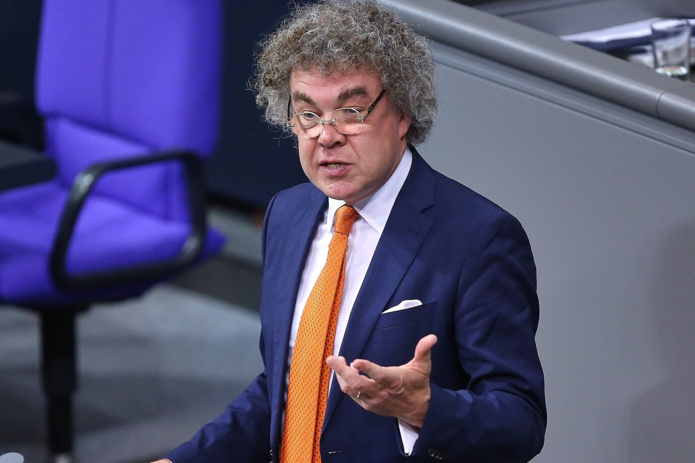 Der AfD-Abgeordnete Matthias Moosdorf bei einer Rede im Bundestag.