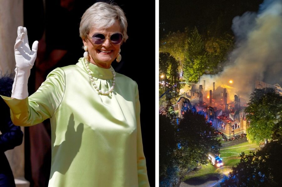 Hat die Polizei neue Erkenntnisse zu den Tätern, die das Jagdschloß von Gloria Fürstin von Thurn und Taxis in Brand steckten. Fotos: picture alliance (2)/ Panama Pictures | Christoph Hardt & dpa/News5 | Lars Haubner