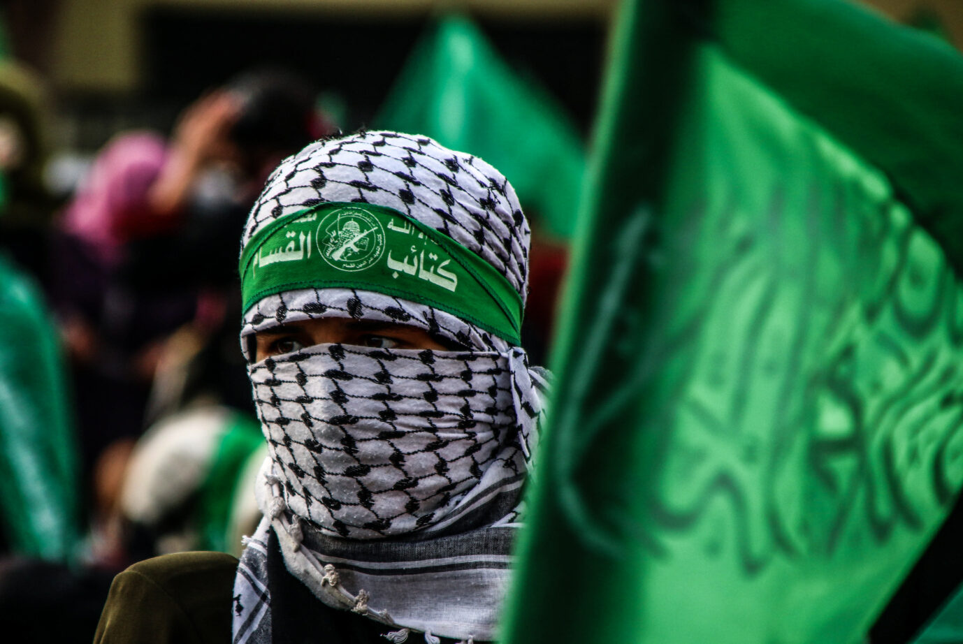 Ein Palästinenser, der der Hamas zugehörig ist