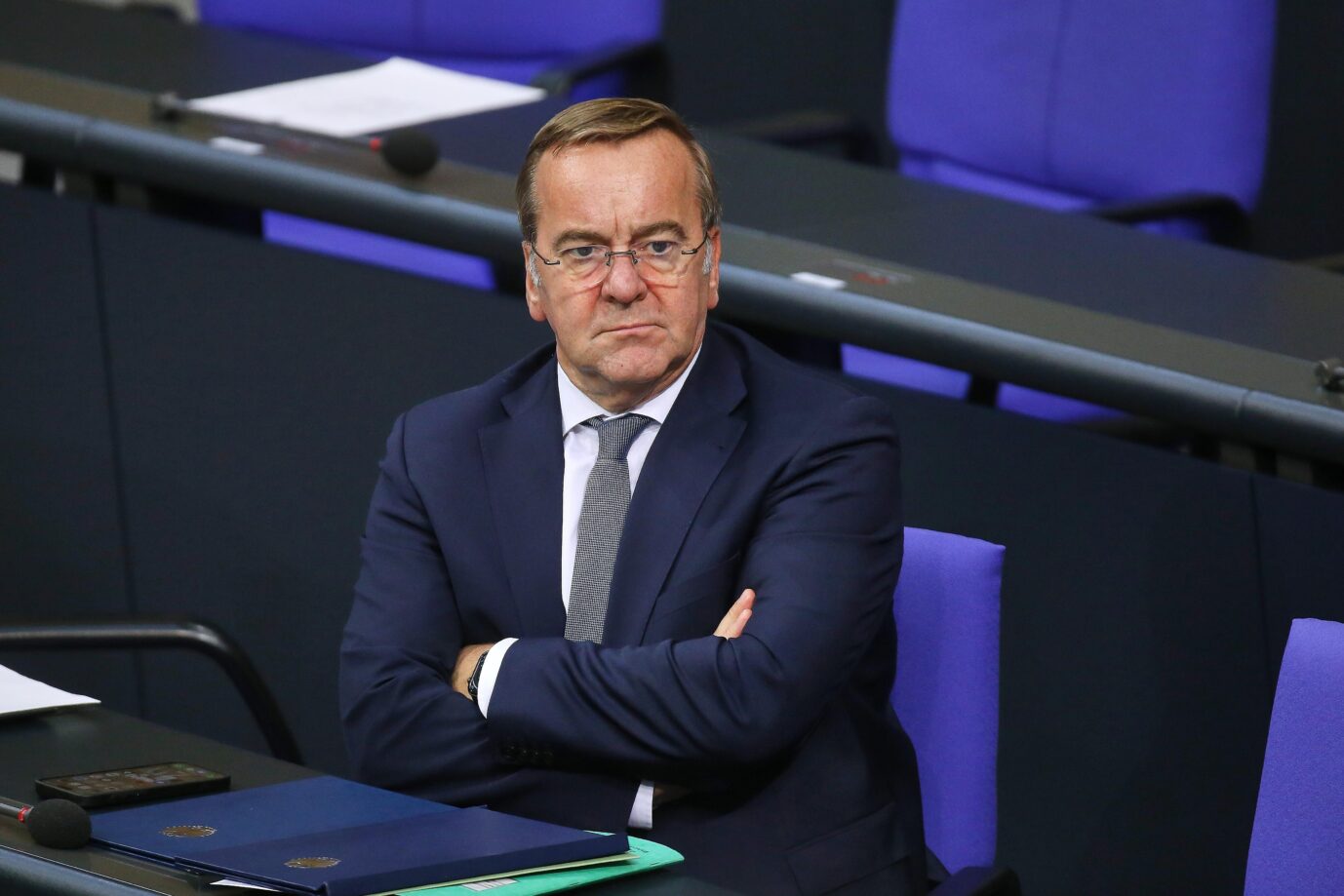Berlin, Deutschland: Deutscher Bundestag: 31. Bundestagssitzung: Bundesminister der Verteidigung Boris Pistorius (SPD). Er wird aktuell von der CDU scharf kritisiert.