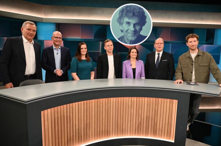 Moderator Louis Klamroth (r.) müht sich bei "hart aber fair" mit der Reichensteuer-Diskussion.