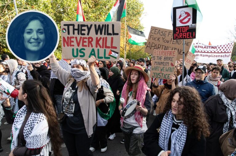 Neuer Antisemitismus: Linke und Islamisten demonstrieren gemeinsam in Berlin gegen Israel bei einer Pro-Palästina Kundgebung.