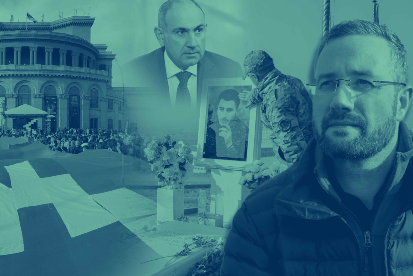 Premierminister Paschinjan versucht ein Land zwischen Protest und Trauer zu reformieren: „Zuerst muß das Sterben verhindert werden“, mahnt der in Armenien arbeitende US-Theologe Jacob Pursley. Foto: picture alliance/dpa/TASS | Alexander Patrin, Middle East Images | Anthony Pizzoferrato, IMAGO / SNA, JF