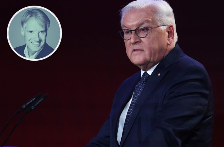 Frank-Walter Steinmeier bei seiner Haß-Rede zum 9. November im Schloß Bellevue.