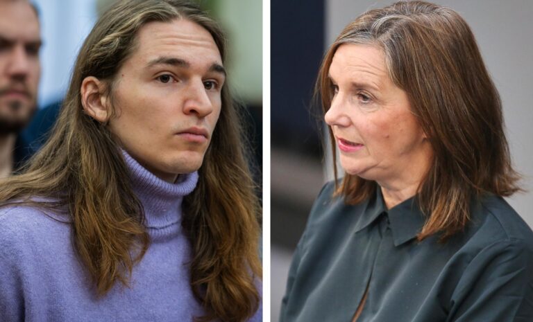 Maja T. sitzt als mutmaßlicher Verbrecher der „Antifa Ost“ in Ungarn in U-Haft und wird von Katrin Göring-Eckardt (rechts, Grüne) unterstützt.