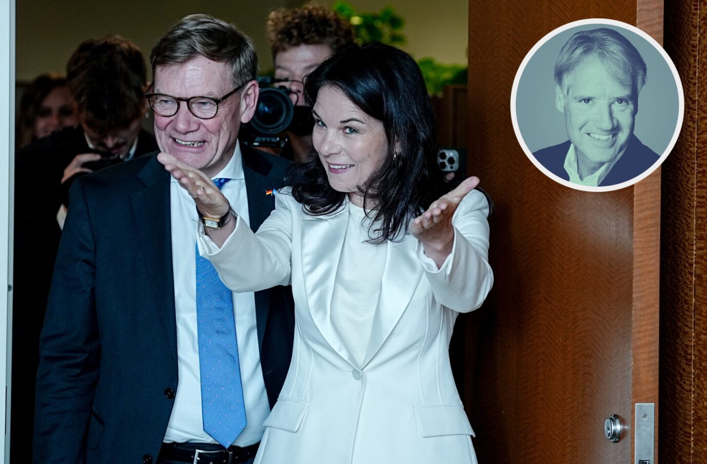 Außenminister Johan Wadephul mit seiner Vorgängerin Annalena Baerbock einträchtig Ende September in New York.