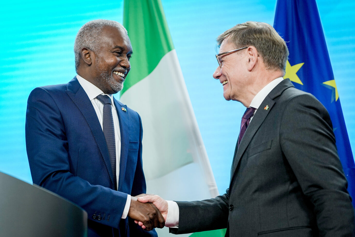 Nigerias Außenminister Tuggar und Deutschlands Außenminister Wadephul