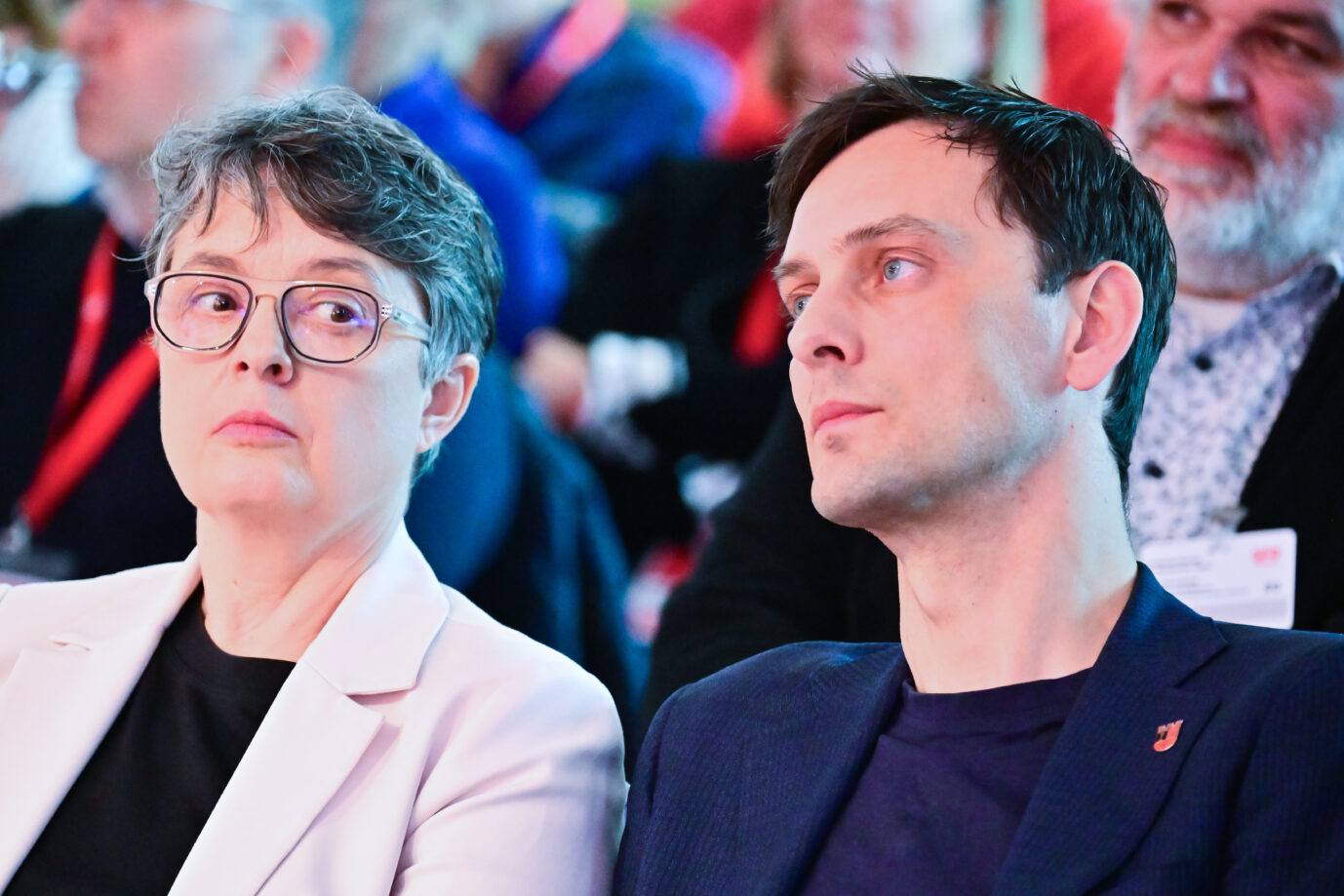 Berlins Noch-SPD-Chefs Martin Hikel und Nicola Böcker-Giannini: Ohne ausreichenden Rückhalt. (Themenbild)