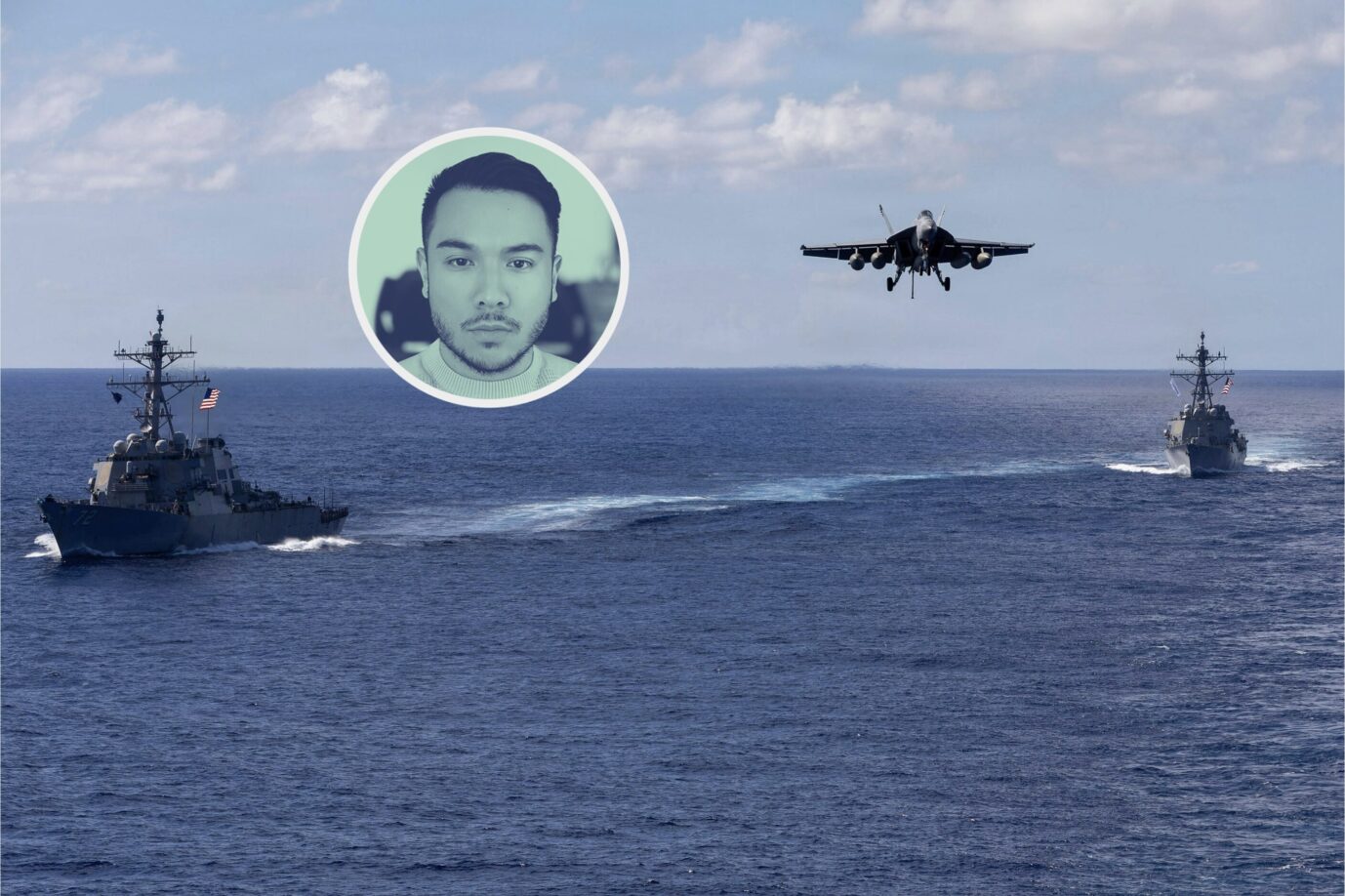 Auf Befehl von US-Präsident Trump bewegen sich zwei amerikanische Kriegsschiffe und ein amerikanischer Kampfflieger durch die Gewässer der Karibik, nahe Venezuela